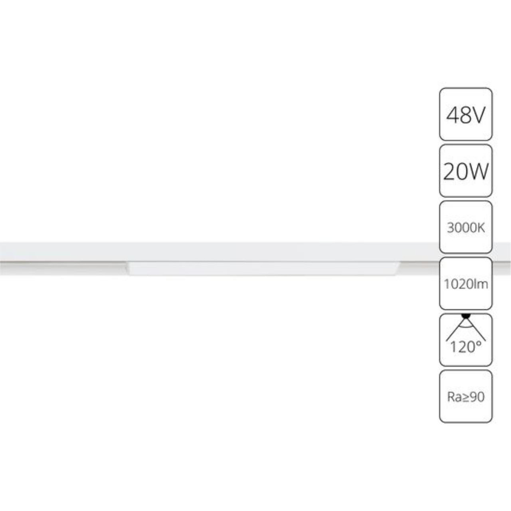 Магнитный трековый светильник Arte Lamp LINEA A4673PL-1WH