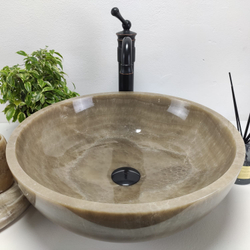 Раковина из оникса Bowl Grey BO-80968 45x45x15 из натурального камня