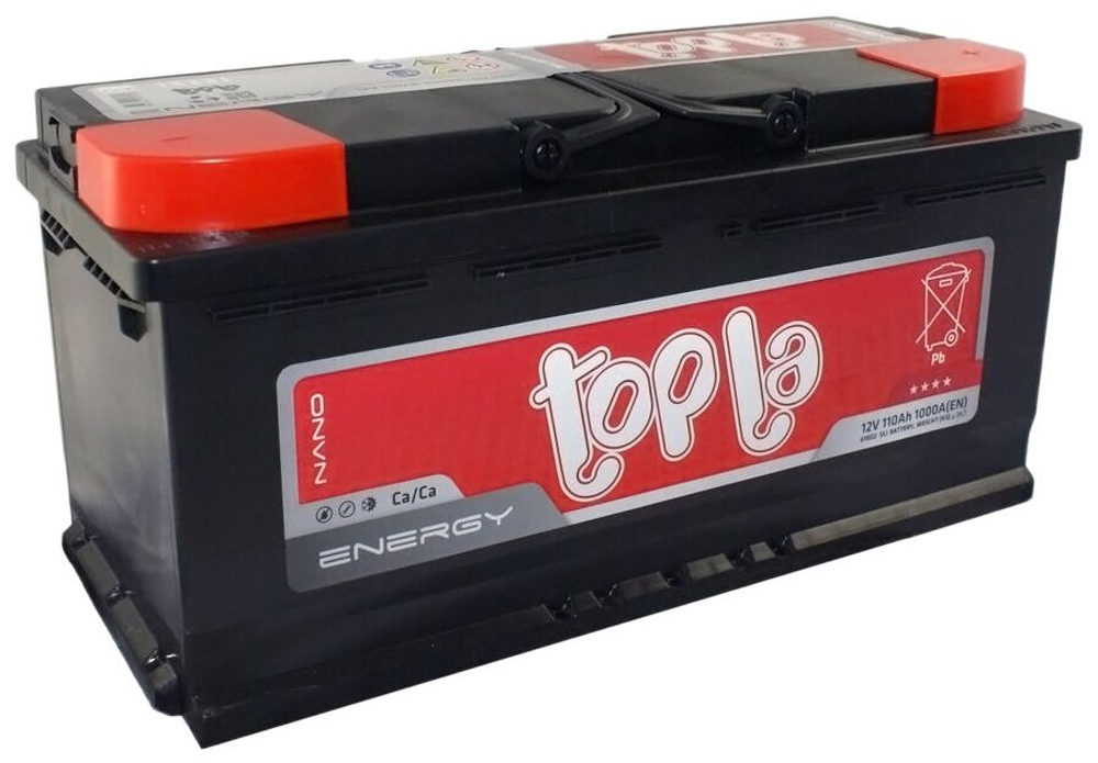 Аккумулятор TOPLA Top 110 А/ч обратный R+ 394x175x190 L6 EN 1000 А