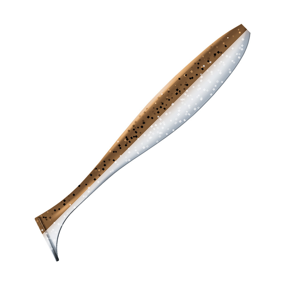 Приманка ZUB-IZI 125мм(4,8")-5шт, (цвет 031) карамель верх - натурал низ