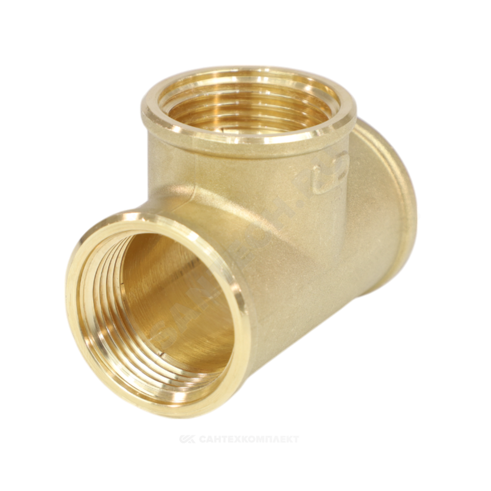 Тройник латунь Ду 40 (1 1/2") ВР LD LD.65.514.40