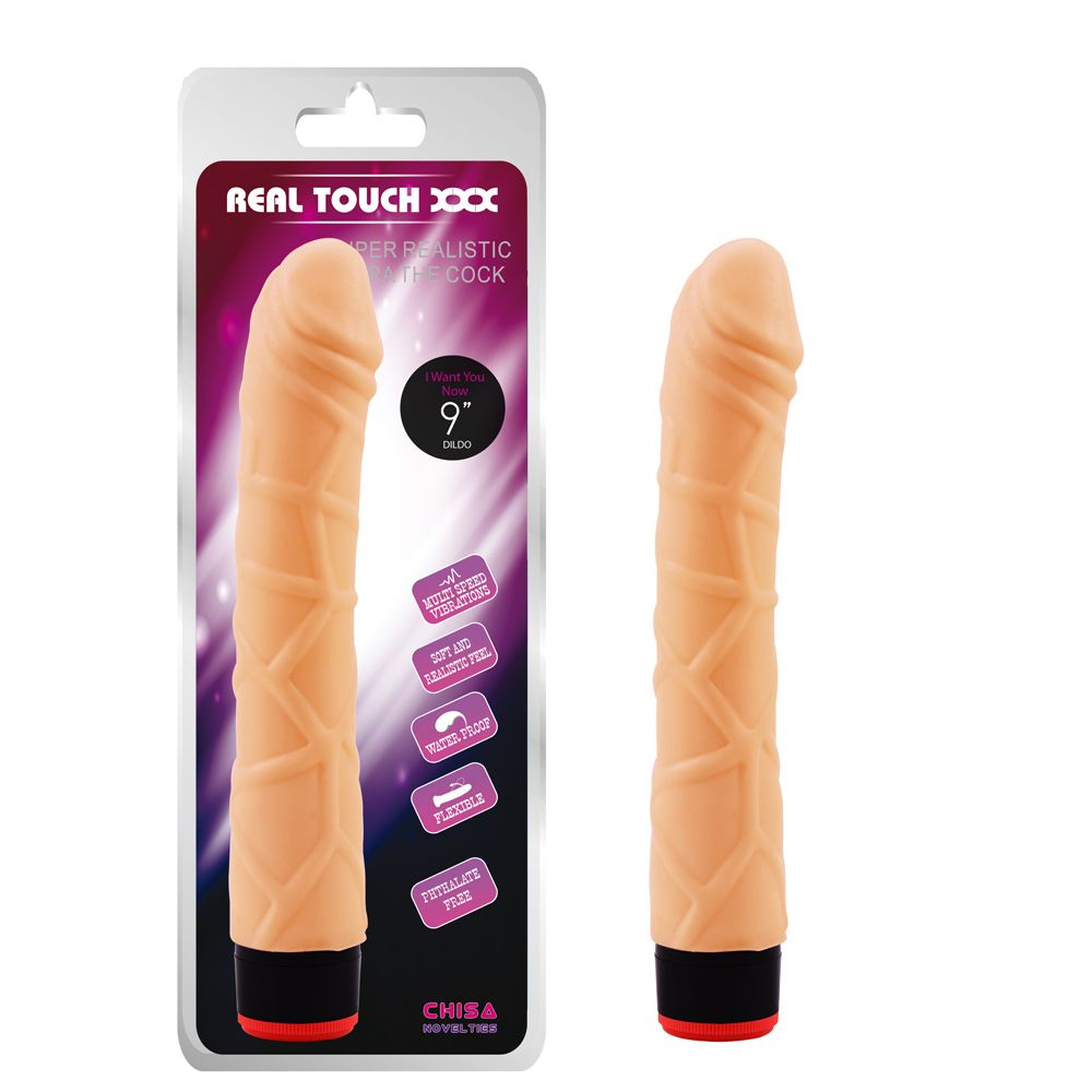 Телесный вибратор-реалистик 9” Vibe Cock - 21,5 см. (Цвет: телесный)