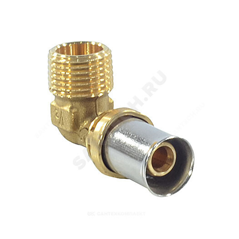 Угольник для МП/PE-X труб латунь пресс Дн 20х3/4"х90гр НР RM127 Giacomini RM127Y047