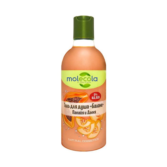 MOLECOLA Гель для душа "Баланс"  папайя и дыня 400 ml