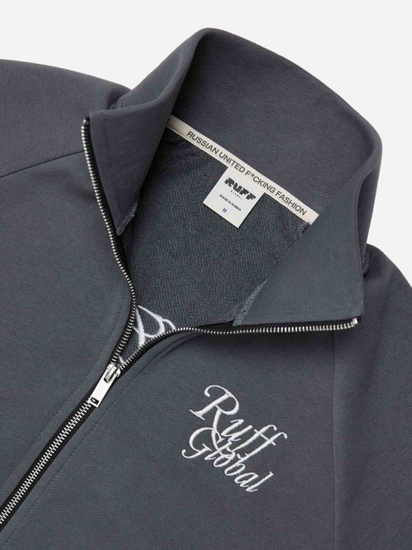 Толстовка Full Zip темно-серая - фото 9
