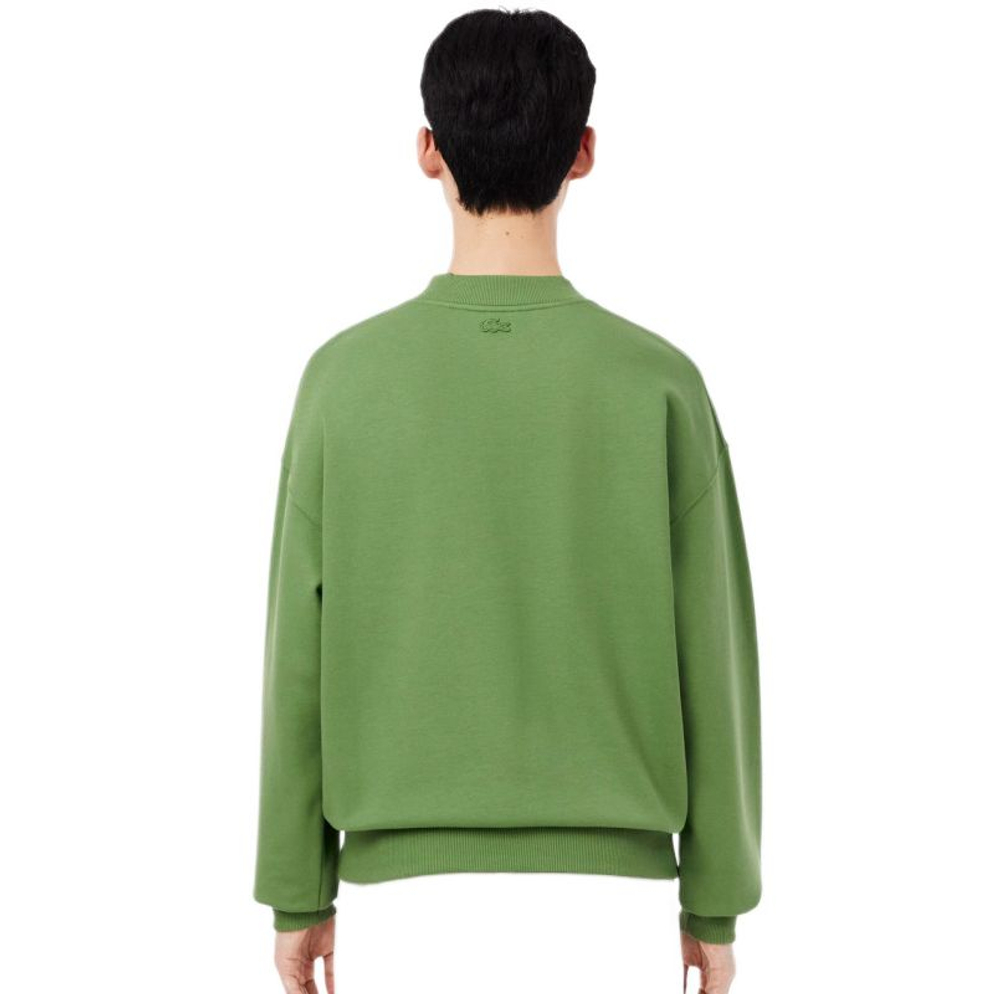 Мужская теннисная кофта Lacoste Embroidered Fleece - lamb's lettuce