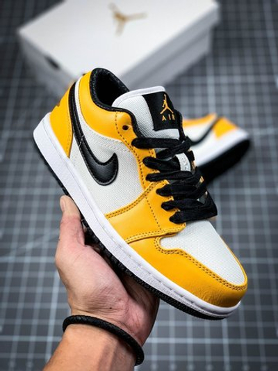 AIR JORDAN 1 LOW WHITE/LASER ORANGE-BLACK