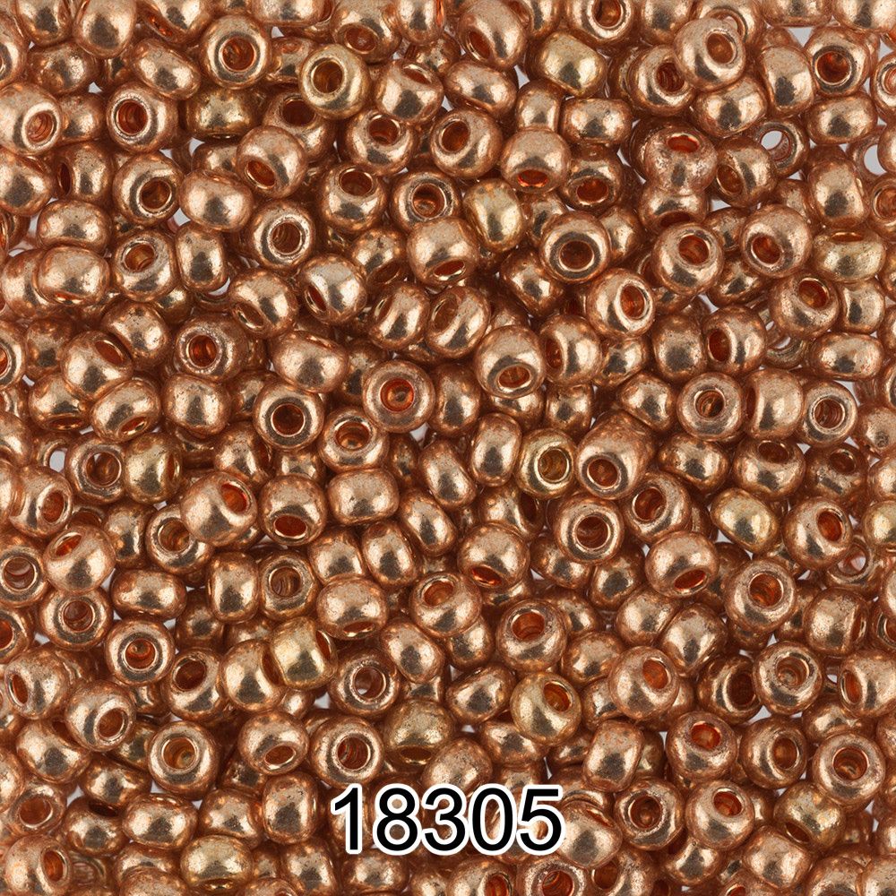 Бисер Preciosa 10/0 (2.3 мм), 500 г, 18305 (Ф649) т.золотой/металлик