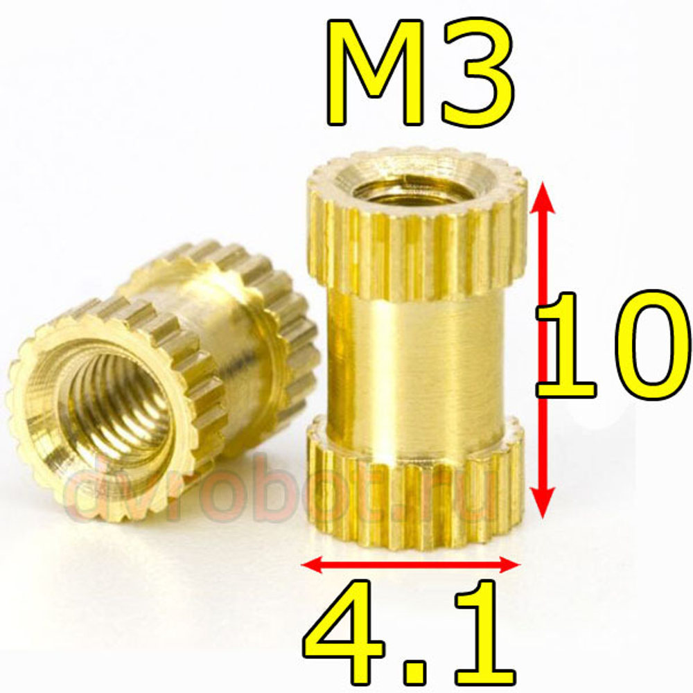 Вставная гайка М3*10-4.1