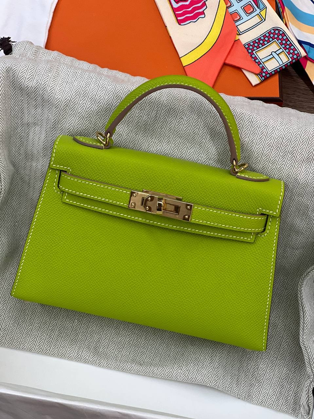 Сумка Hermes Kelly Mini Epsom ручной шов