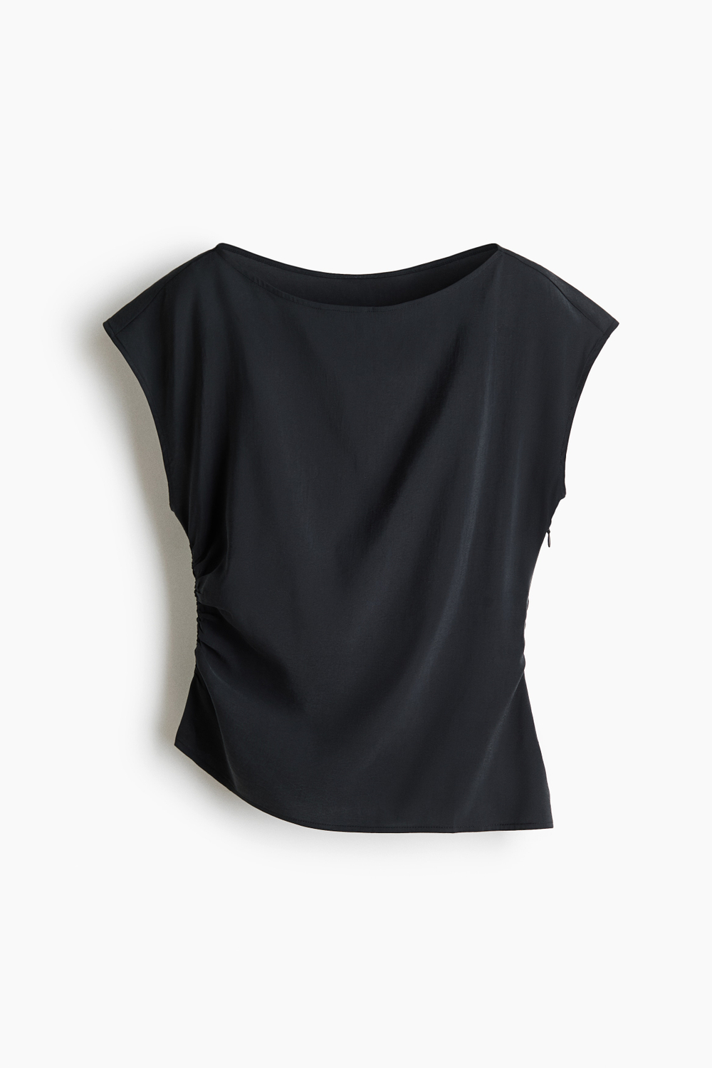 Топ со сборками из смеси с вискозой - H&M
