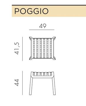 Табурет пластиковый Poggio цвет тортора
