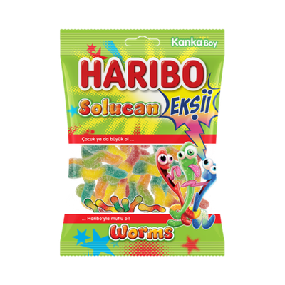Конфеты «Кислый червь», 70 грамм (5 штук) - HARIBO