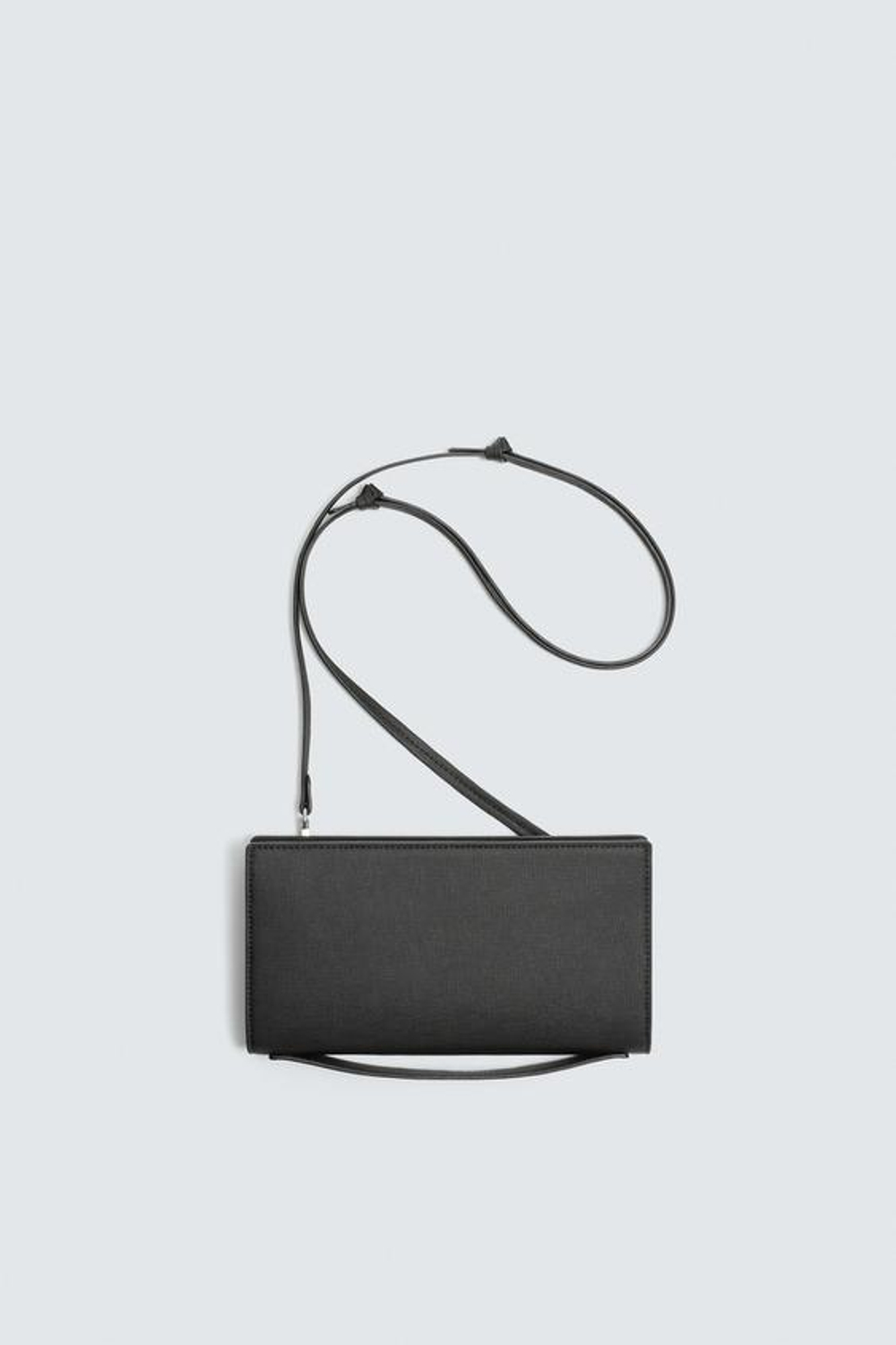 ZARA КОШЕЛЕК-КЛАТЧ XL С ТЕКСТУРОЙ, ЧЕРНЫЙ