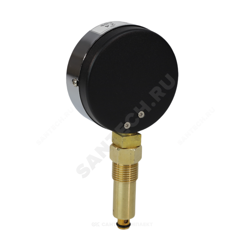 Термоманометр МД04 радиальный Дк63 0-1,0 МПа G1/4" 120С с переходником на G1/2" ЭКОМЕРА МД04-63-G-1МПа- 120-РИ