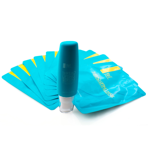 Yu.R Лифтинг комплекс для лица на основе нитевых масок - Thread Lifting Mask (гель+10 масок), 1 шт