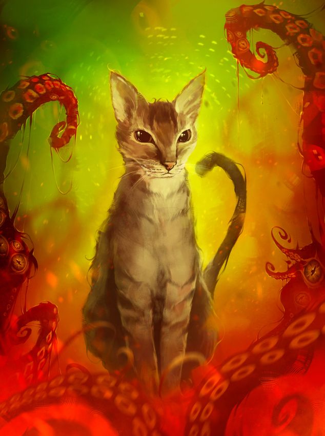Открытка "A Cat of Ulthar"
