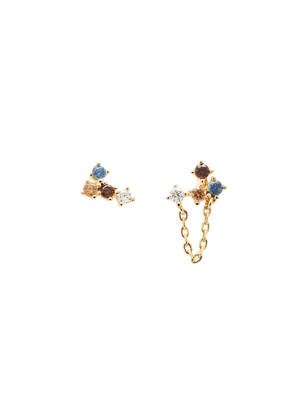 Серьги женские PDPaola Fox серебро 925 пробы покрытое золотом 750 пробы AR01-295-U