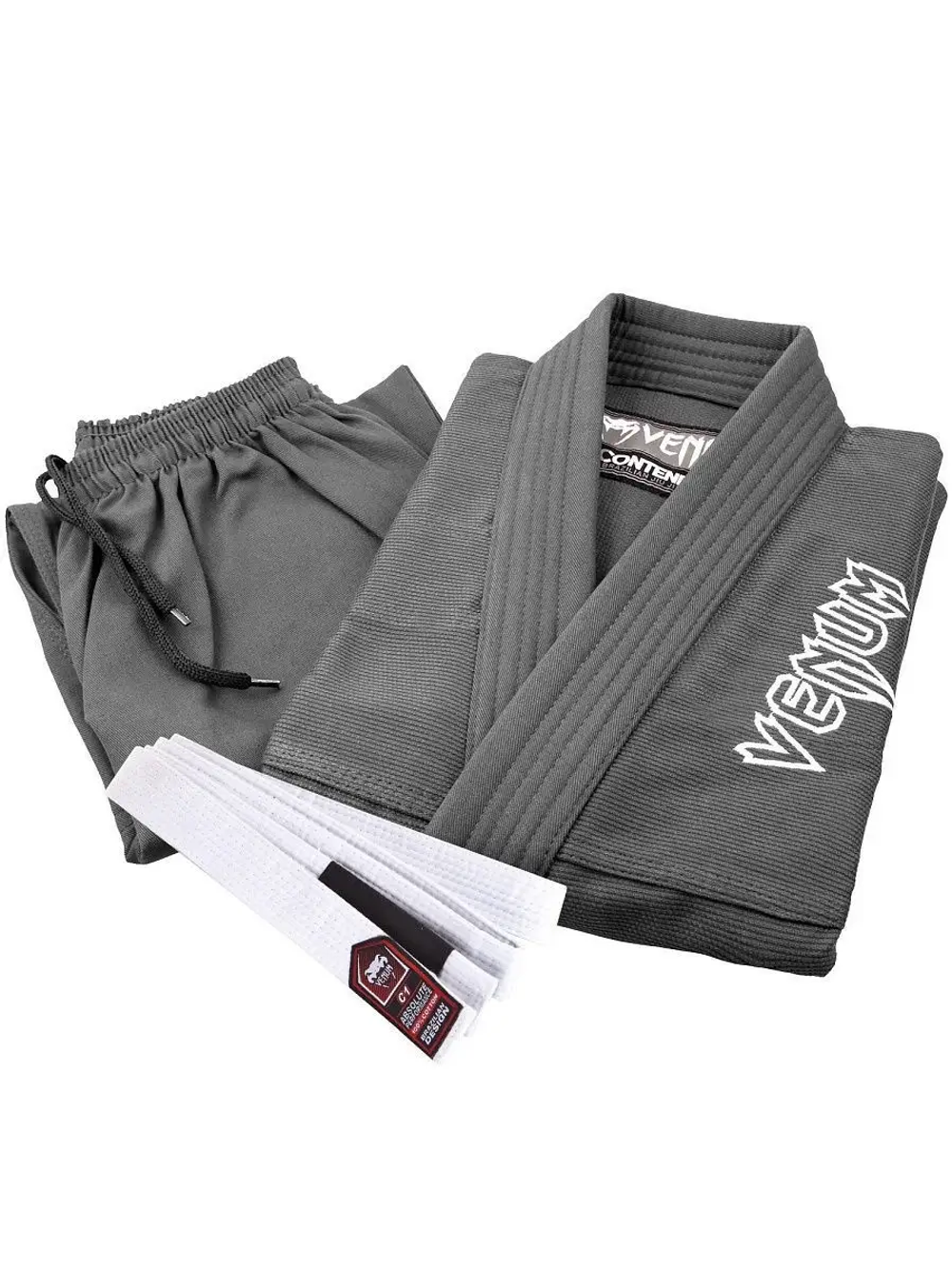 Кимоно для бжж Venum Contender Kids Grey с поясом