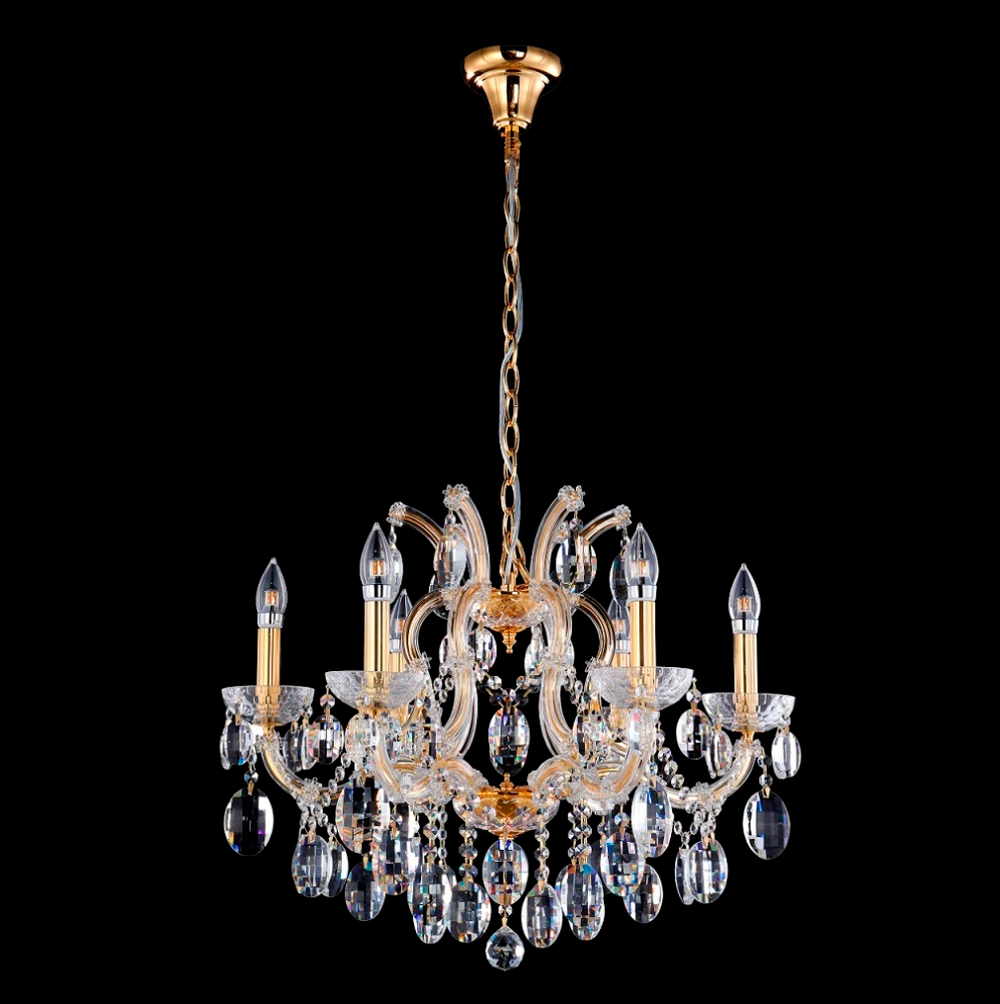 Подвесная люстра Crystal Lux HOLLYWOOD SP6 GOLD