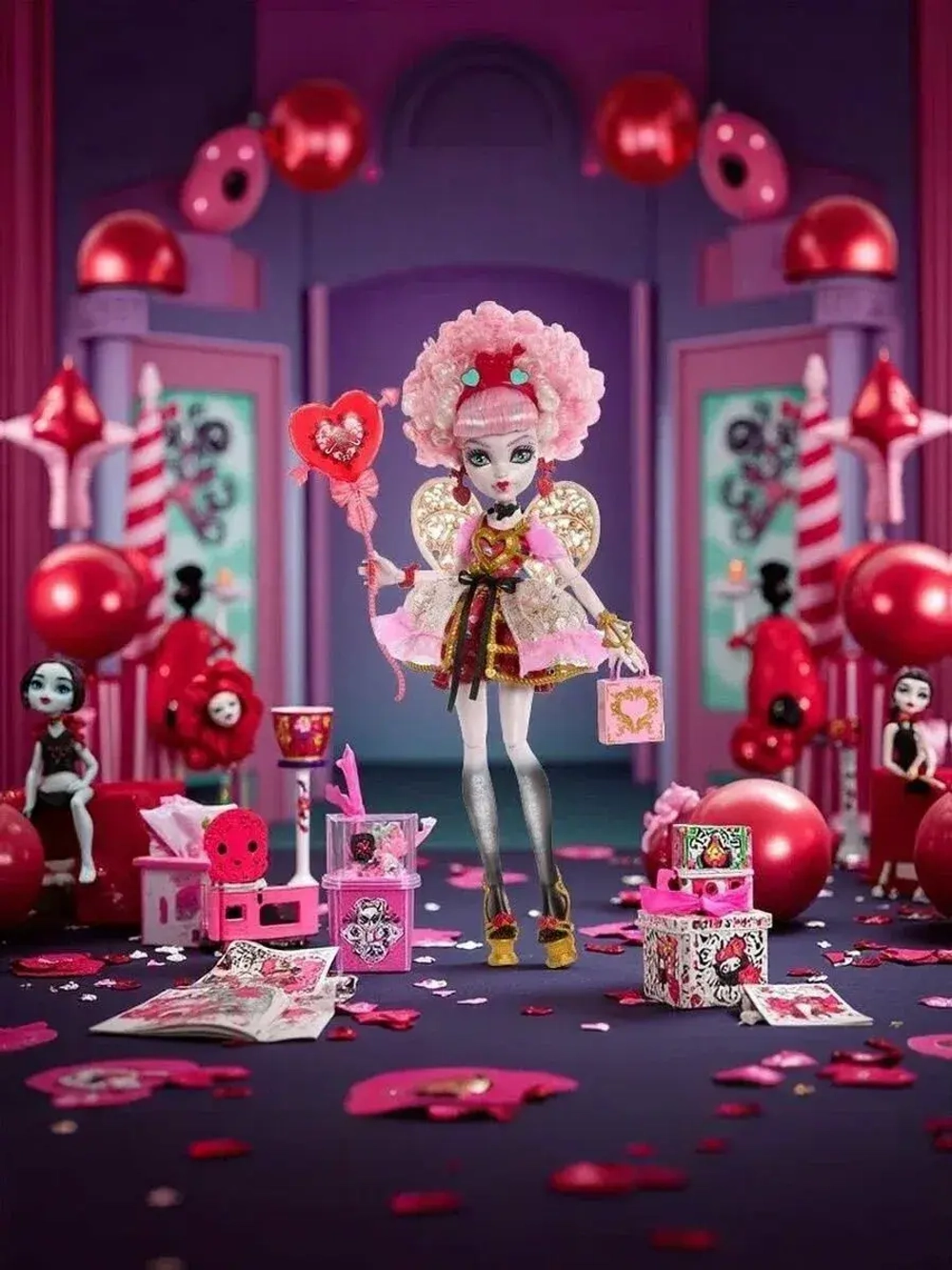 Кукла Монстр Хай Scary Sweet Birthday Амур Астерия JBG77