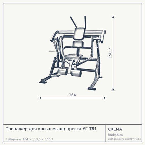 Тренажёр для косых мышц пресса УГ-Т81 — от 133 000 ₽