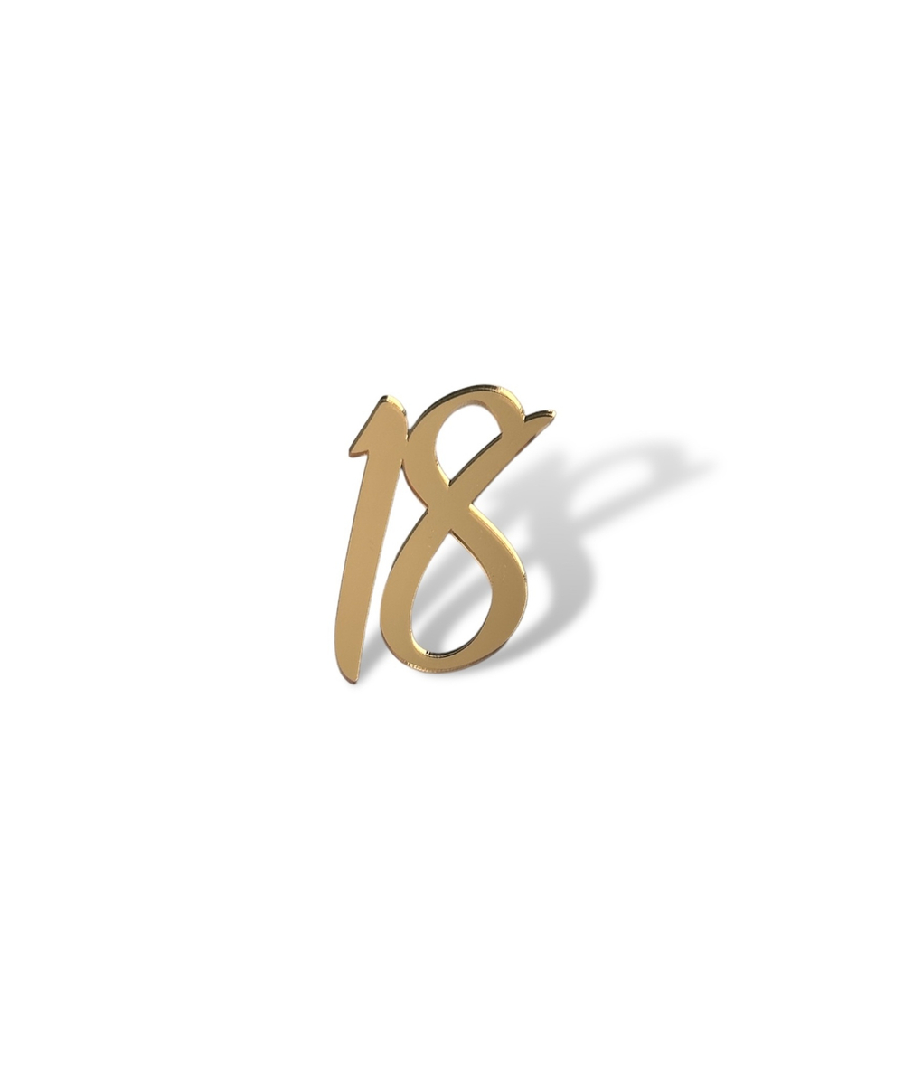 Цифра топпер  "18" , 5см, акрил  2мм