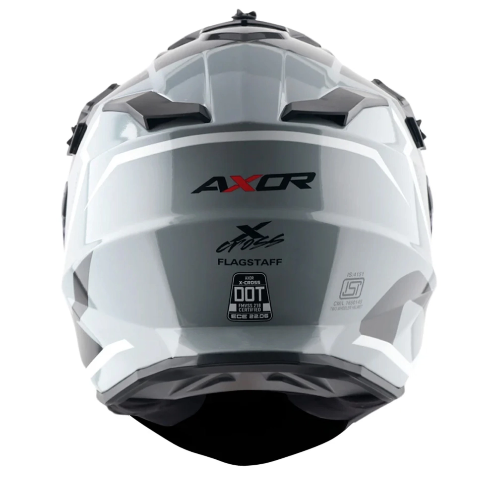 Шлем AXOR X-CROSS FLAG STAFF D/V, с визором, цвет черный/серый (XL)