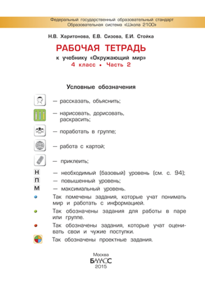 Окружающий мир 4 кл. Рабочая тетрадь Ч. 2