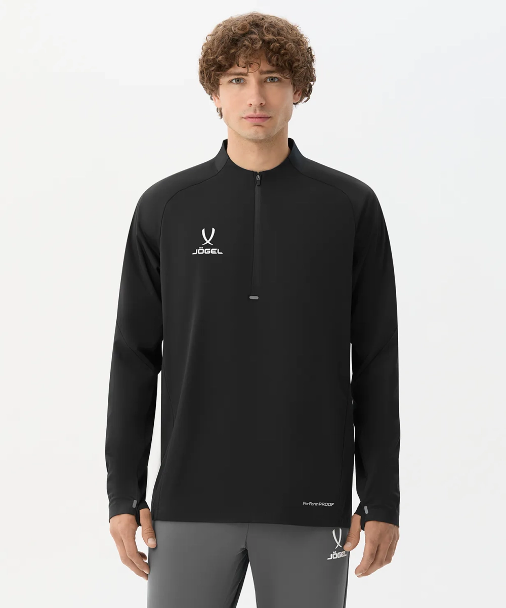 Джемпер ветрозащитный JÖGEL PREMIER PerFormPROOF 1/4 Zip Wind Top, черный