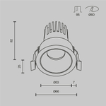 Встраиваемый светильник Technical DL115-10W-2.7K-B