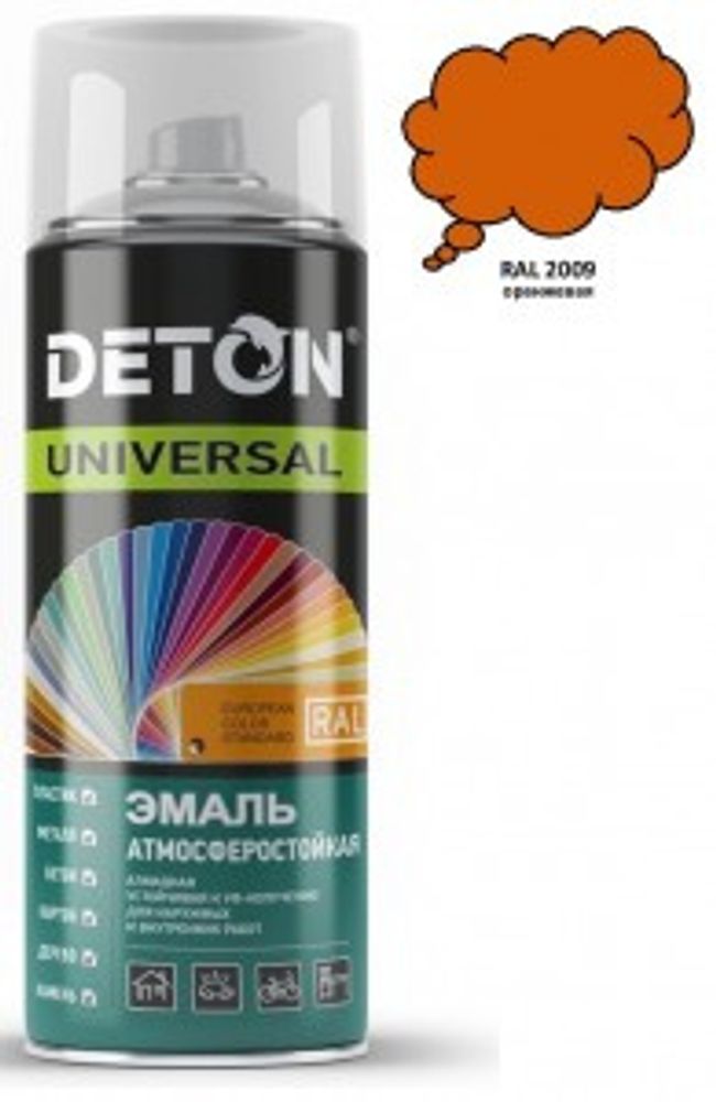 Эмаль алкидная"DETON UNIVERSAL"атмосферост.RAL2009 оранжевая,520мл. Эмаль алкидная"DETON UNIVERSAL"атмосферост.RAL2009 оранжевая,520мл.
