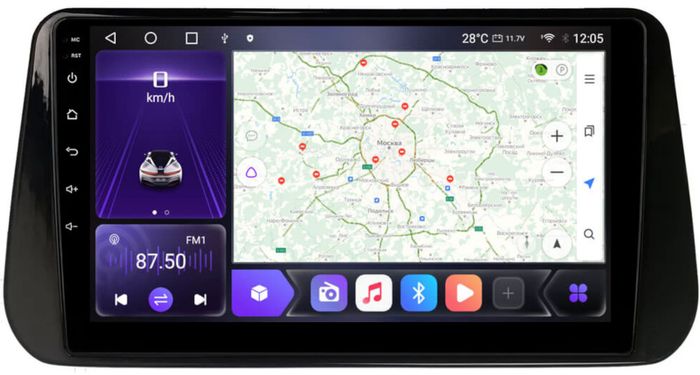 Магнитола для Hyundai Santa Fe 2020+ - Kuberg EW-1704 IPS, Android 10, 4G SIM-слот