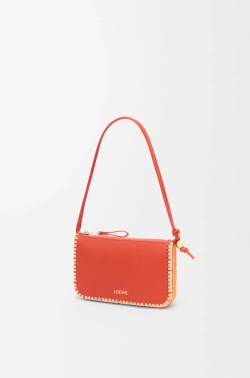 Loewe Сумка Rio из классической телячьей кожи и рафии, оранжевый