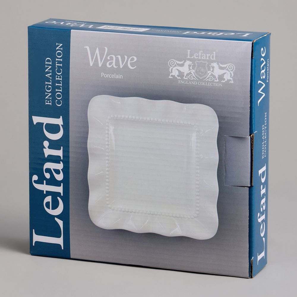 НАБОР ТАРЕЛОК ЗАКУСОЧНЫХ LEFARD "WAVE" КВАДРАТ. 2 ШТ. 18*2,5 СМ