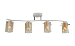 Люстра потолочная Rilon 07368/4 WHITE+CHROME, 4×40 Вт, хромированная и белая