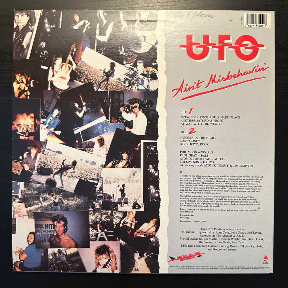 UFO- Ain't Misbehavin (США 1988г.)