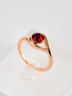 Кольцо Белла с красным кристаллом Swarovski