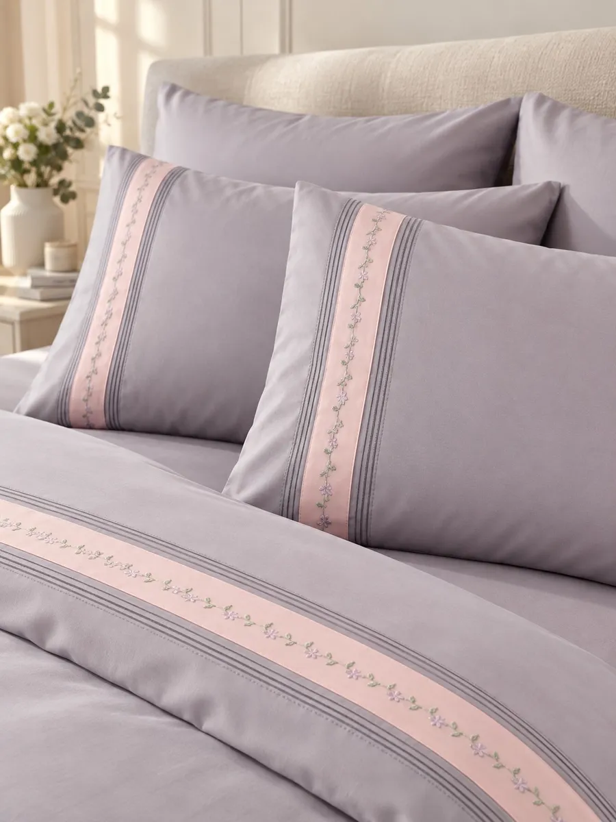 Gelin Home КПБ 6 пр. INDIRA пыльная роза пододеяльник 200*220, простынь 240*260, наволочки 50*70 2шт, декоративные наволочки 50*70 2шт GLNN513 — фото 2