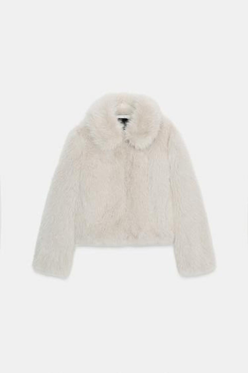 Короткое пальто из искусственного меха на молнии - ZARA