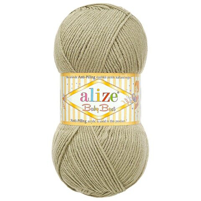 Пряжа Alize (Ализе) Baby Best / уп.5 мот. по 100 г, 240м, 138 оливковый A