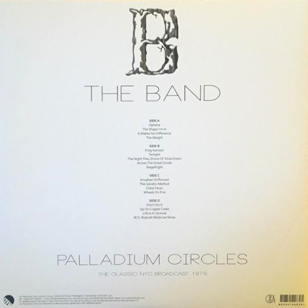 The Band / Palladium Circles - The Classic NYC Broadcast 1976 (Clear Vinyl)(2LP)