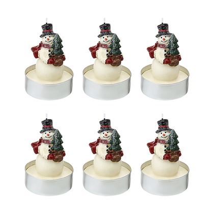 Набор декоративных свечей 9.3 см Tkano Festive snowman New Year Essential