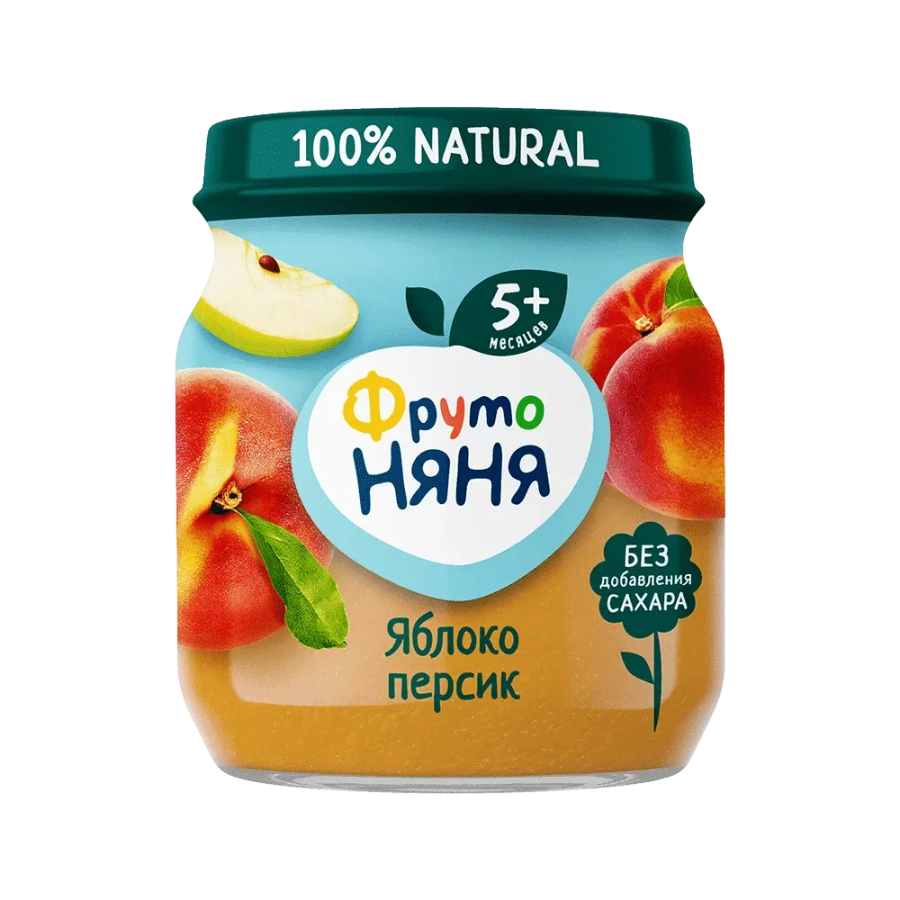 Пюре ФрутоНяня 100г Фруктовый салатик из яблок, груш и персиков