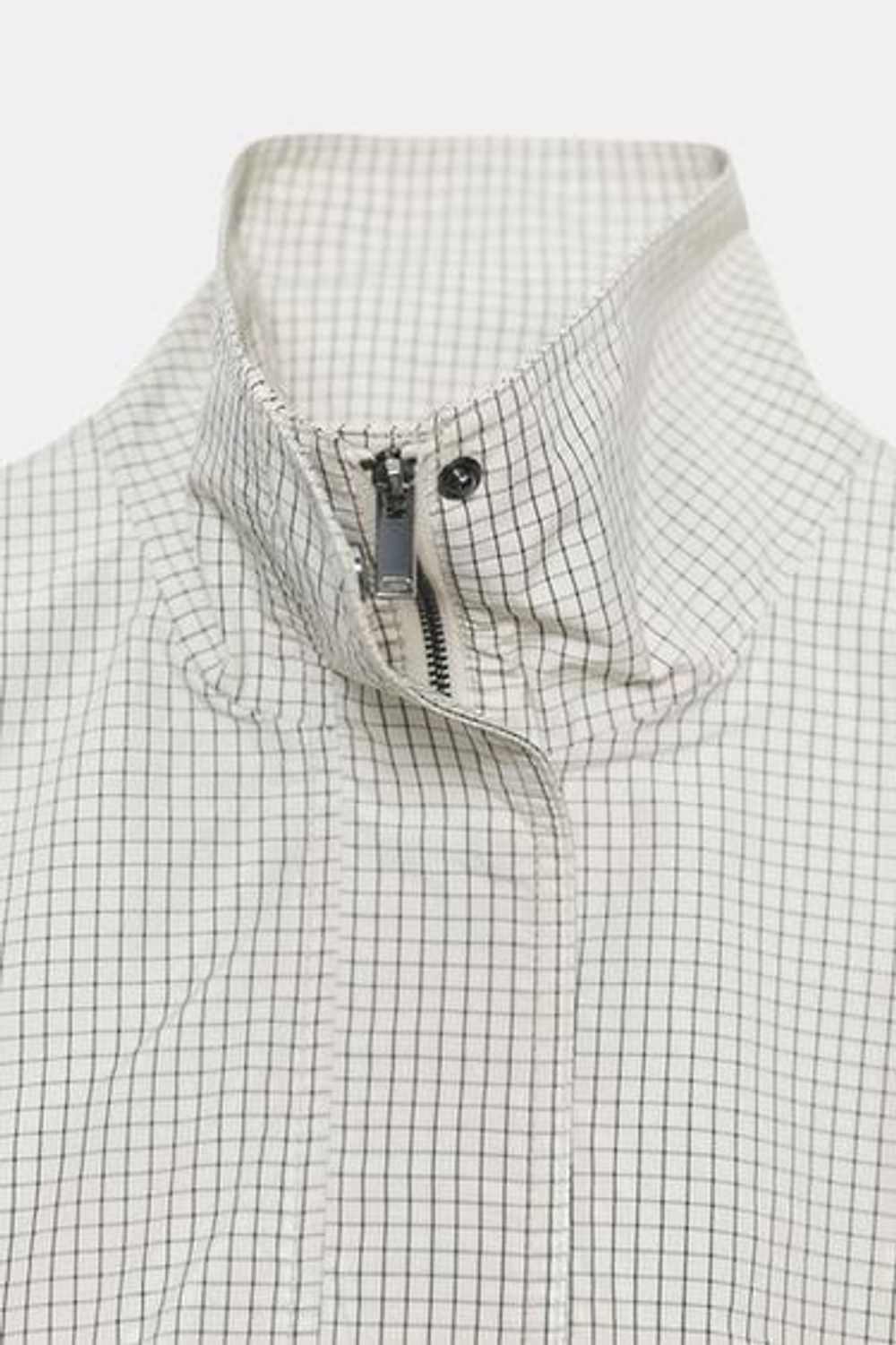 Нейлоновая куртка с каре - ZARA