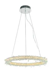 Люстра подвесная светодиодная NewRgy 2837R/50W CHROME+CLEAR, 50 Вт, хромированная и прозрачная