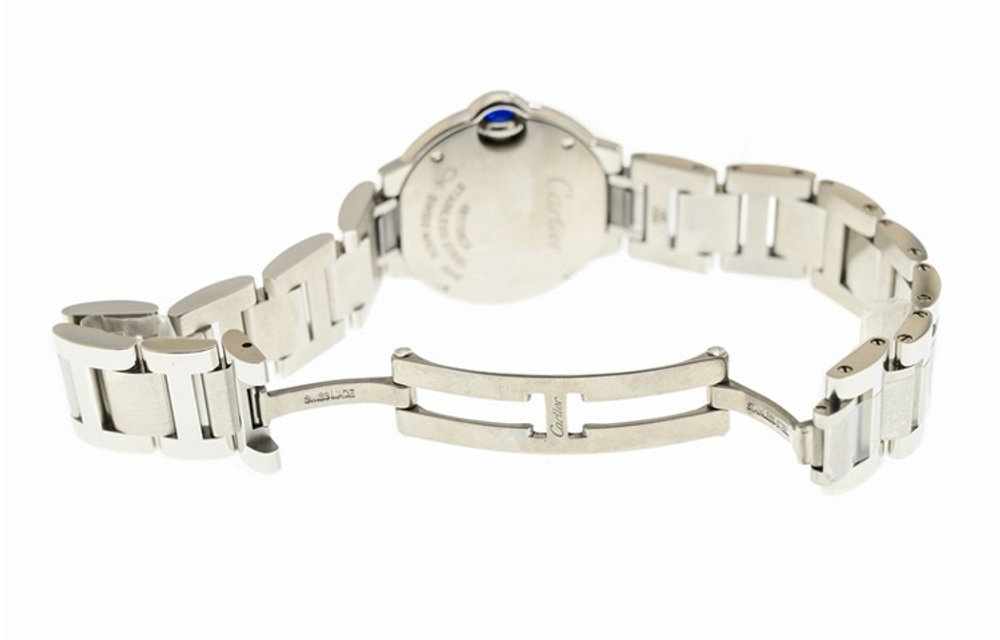 CARTIER Blue Balloon Collection Quartz Movement Women"s Watch Watch 28mm Silver Dial Stainless Steel Watchband