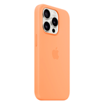 Силиконовый чехол с поддержкой MagSafe Apple Silicone Case для iPhone 15 Pro, Orange Sorbet (Апельсиновый сорбет)