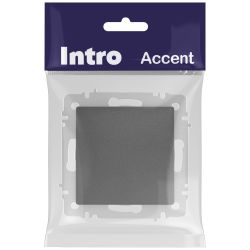 Переключатель Intro Accent 6-103-07 10А-250В IP20 СУ AL/CU графит | Intro