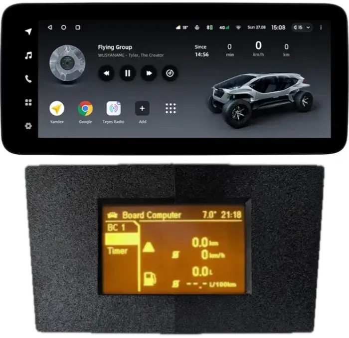 Магнитола для Opel Astra H (перенос БК вниз, 9 черная) - Teyes LUX ONE ROUND монитор 12.3" 2K QLED на Android 10, Быстрая, CarPlay, 4G SIM-слот